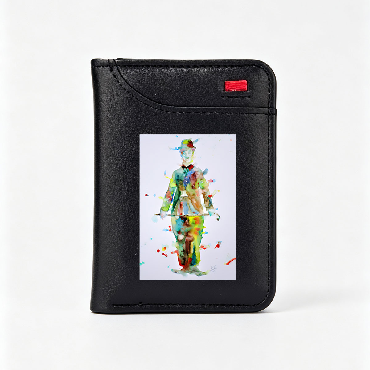 The Mad Hatter in Watercolor Whimsy - Vertical Style Wallet