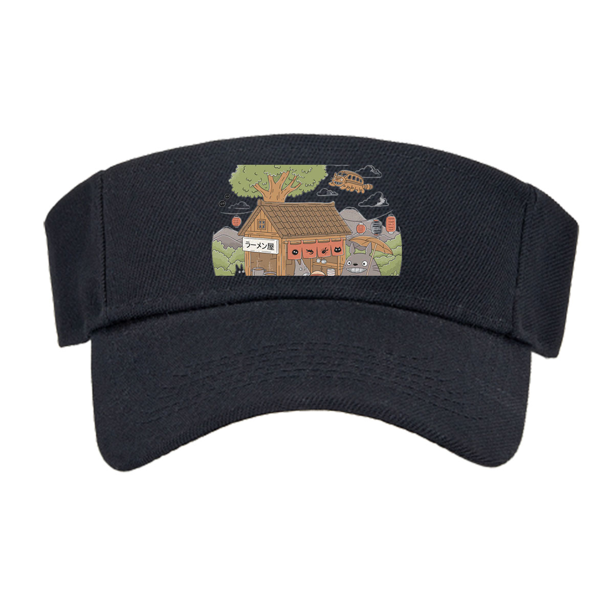 Totoro and Neighbor Enjoy Ramen at a Cozy Stall -  Visor cap