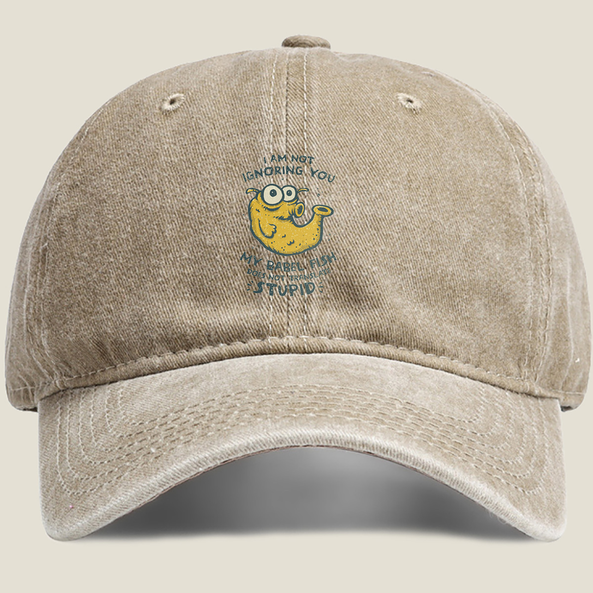Babel Fish from The Hitchhiker's Guide to the Galaxy - Washed Denim - Baseball Cap