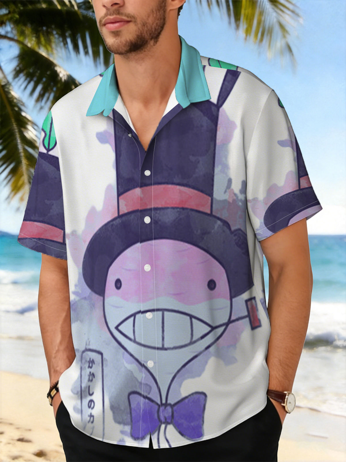 Whimsical Character with Top Hat and Bow Tie -  Shirt