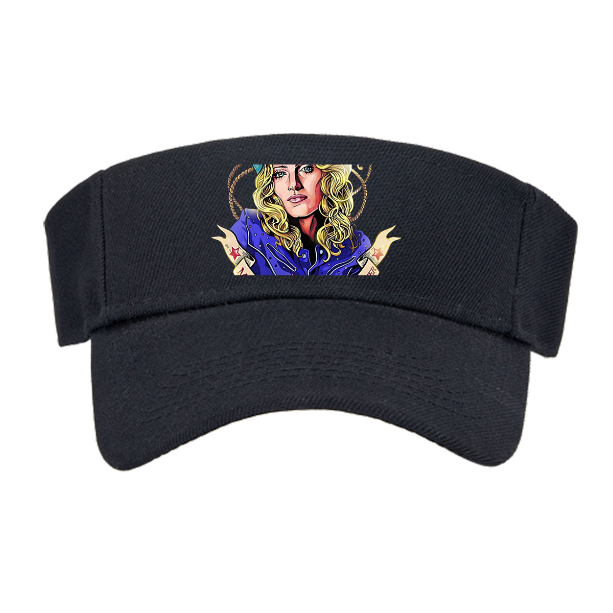 Country Music Legend in Blue Hat and Jacket with 