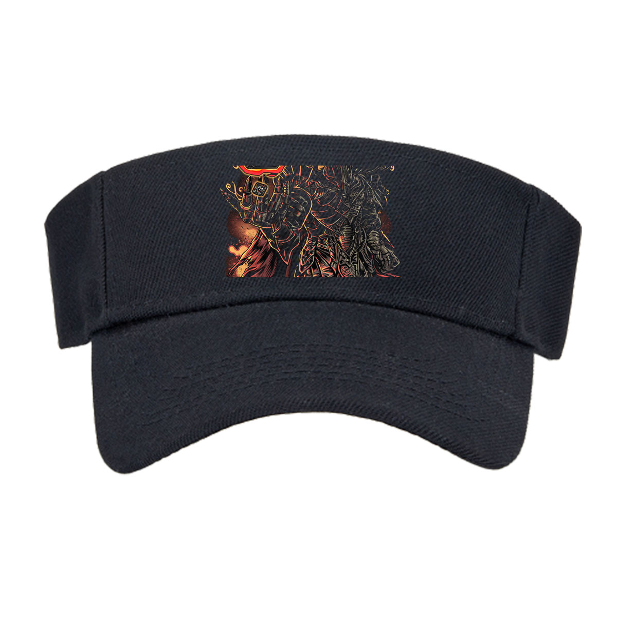 One Die to Roll Them All: Dark Knight with Fiery D20 -  Visor cap