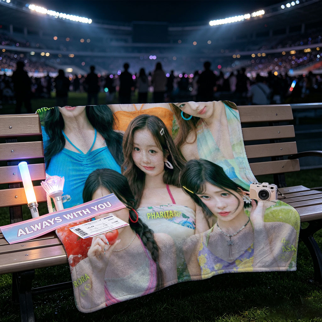 BABYMONSTER Summer Vibes in Colorful Outfits with Fruits and Nature Background - Blankets