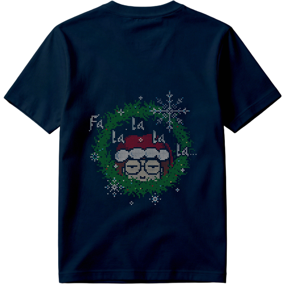 Santa Claus in a Christmas Wreath - Tee