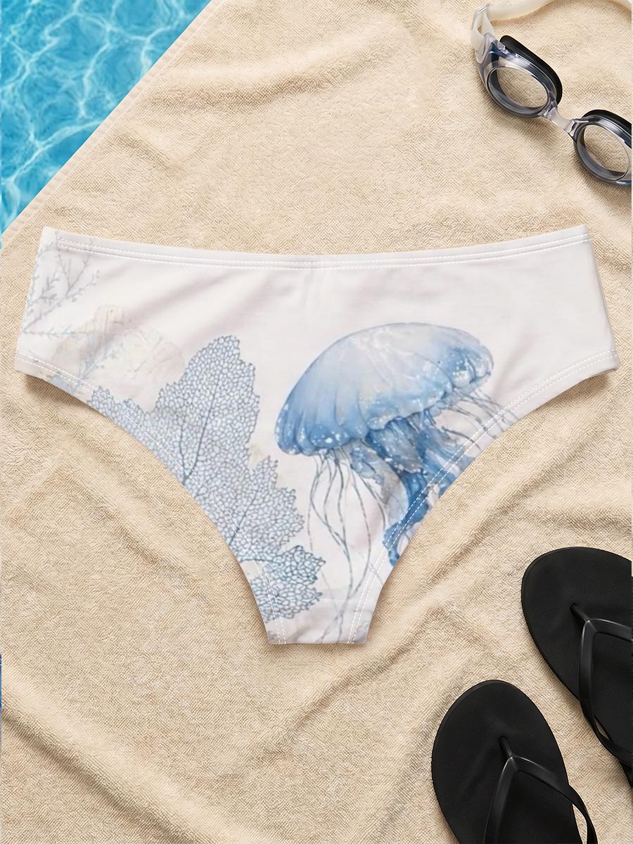 Underwater Serenity with Jellyfish and Seashells -  Men's swim trunks