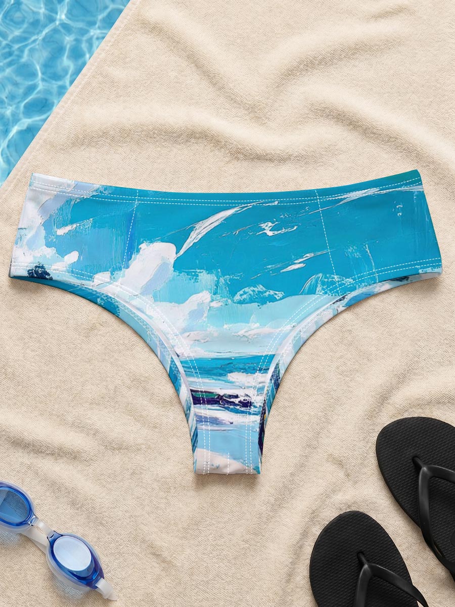 Tropical Beach with Palm Trees and Blue Sky -  Men's swim trunks