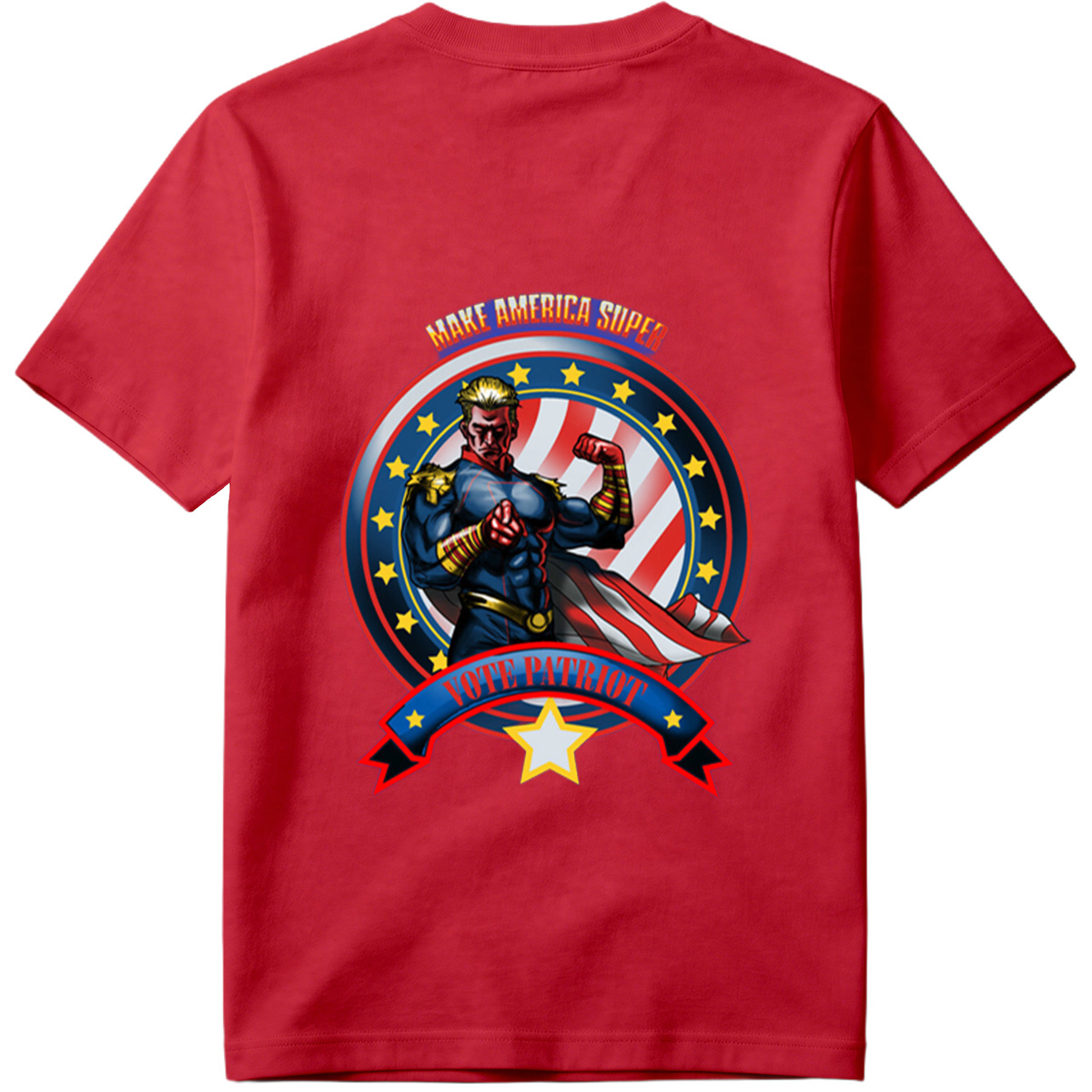 Make America Super: Vote Patriot - Captain America Inspired Hero - Tee