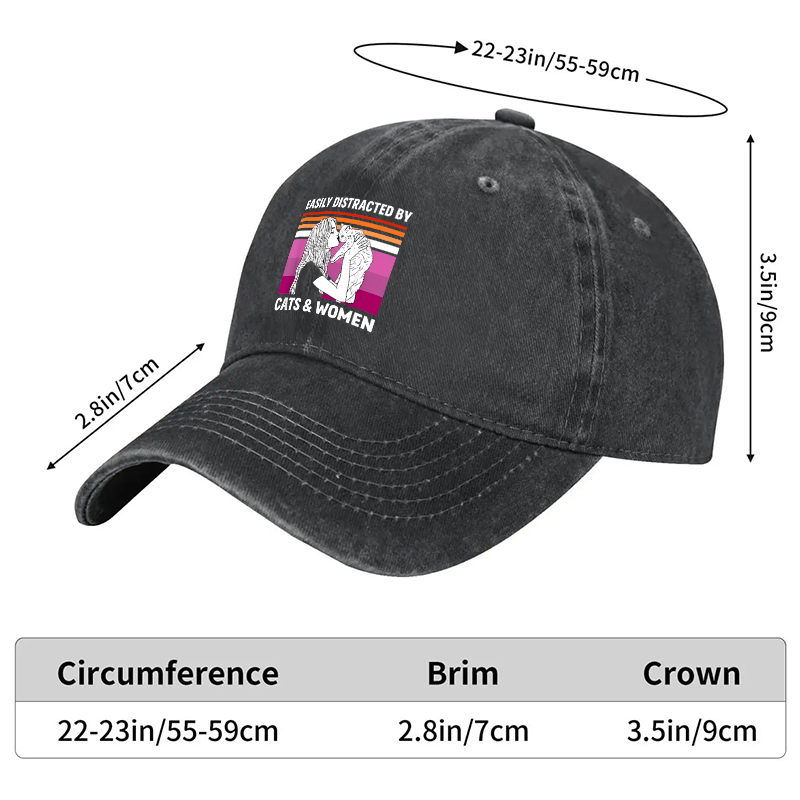 New Gothic Style Baseball Cap with Cute Cartoon Print and 