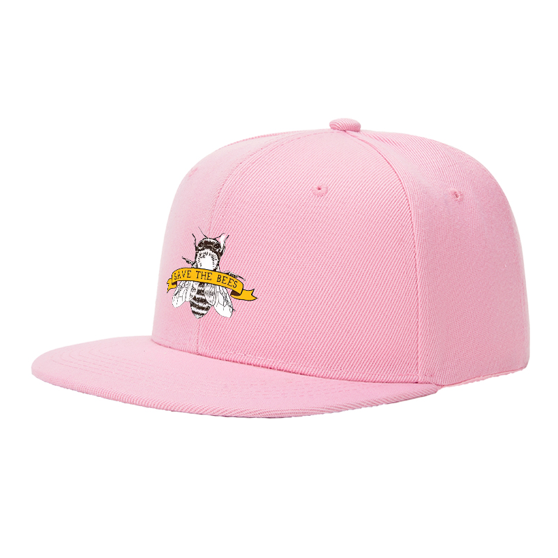 Flat Brim Baseball Cap Save The Bees Bee Graphic Streetwear Underground Skate Style for Basketball Court Skate Park Urban Lifestyle Skaters Rappers Streetwear Enthusiasts