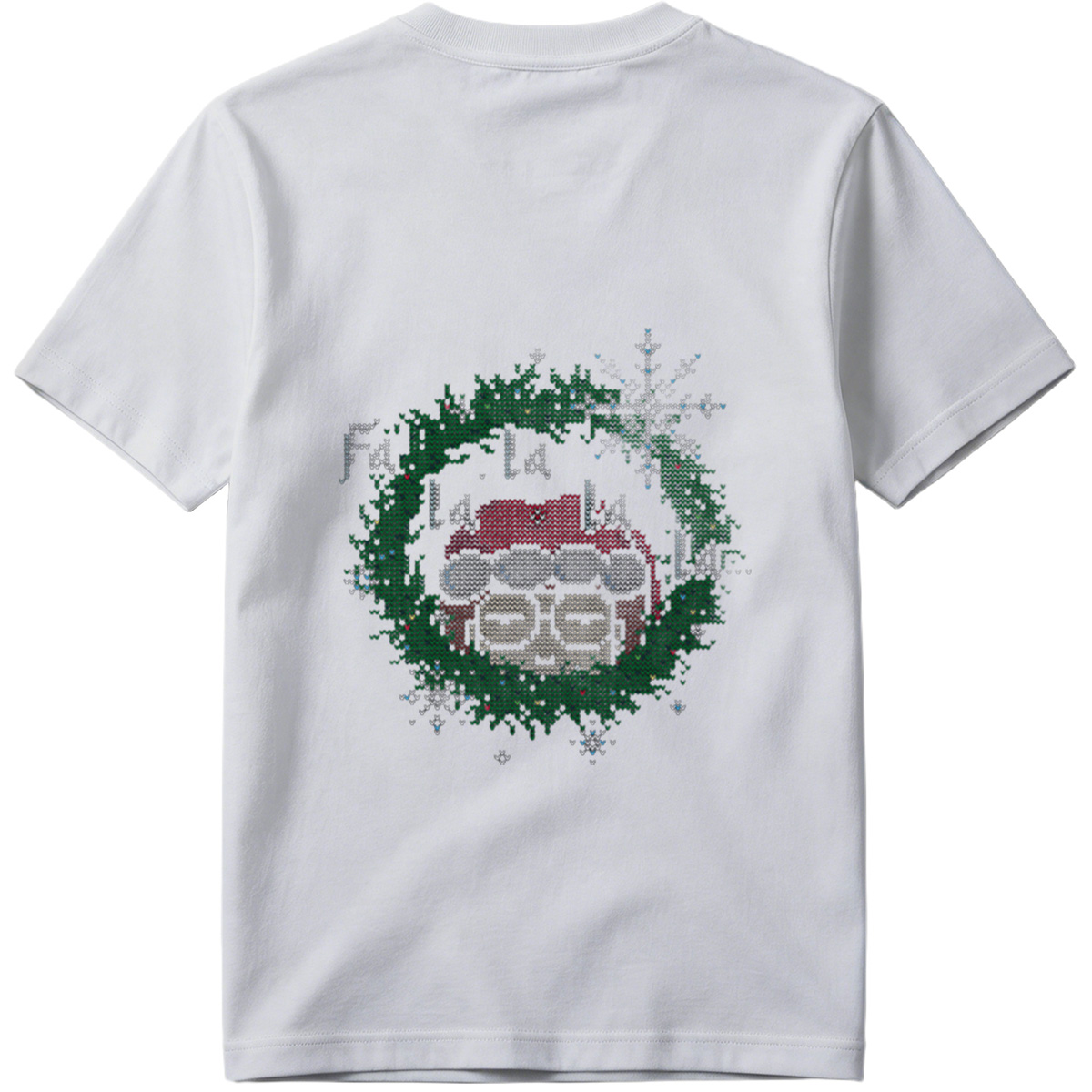 Santa Claus in a Christmas Wreath - Tee