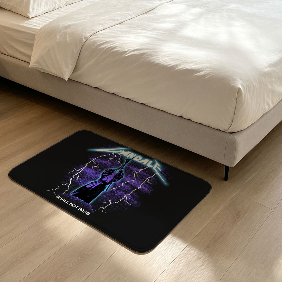 Gandalf Shall Not Pass Metallica Style Poster - Flannel floor mat