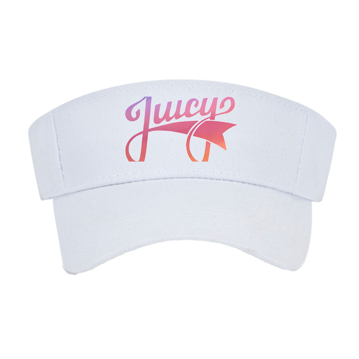 Juicy Couture Logo with Gradient Pink and Orange Design -  Visor cap