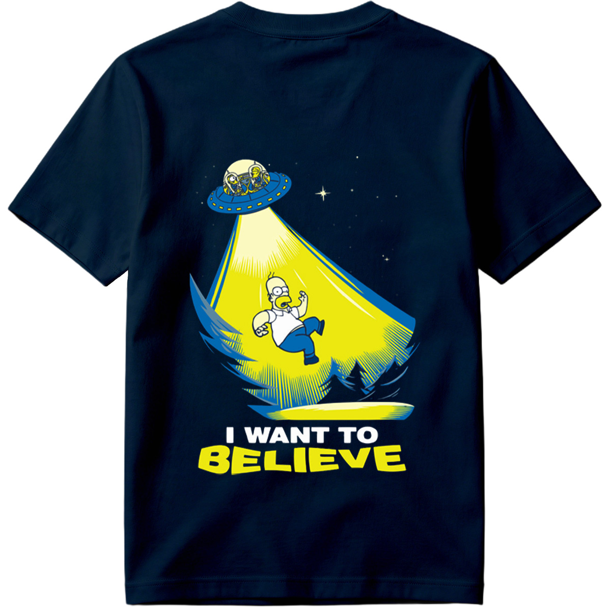 The Simpsons Homer Abduction I Want to Believe - Tee