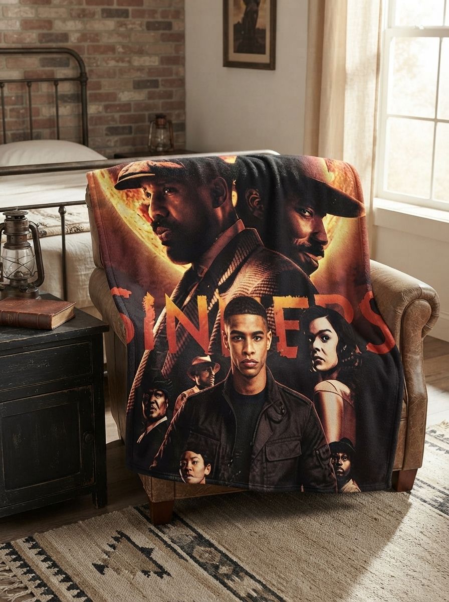 Custom Photo Flannel Throw Blanket Personalized Face Print Fleece Cover for Couch Sofa Bed Cozy Commemorative Gift