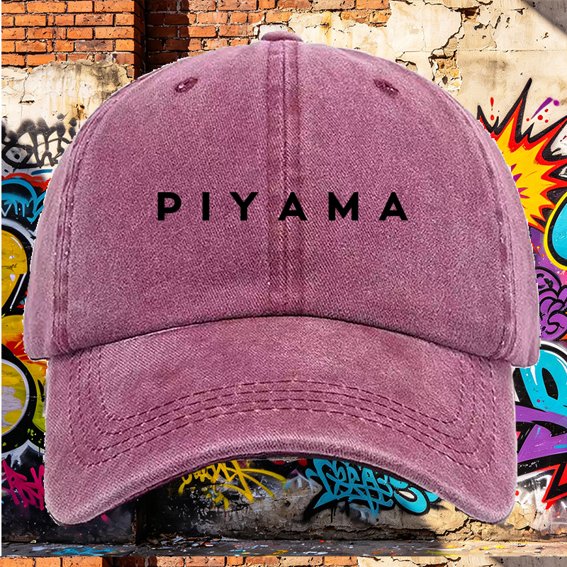 Men's Printed Washed Cotton Cap with 