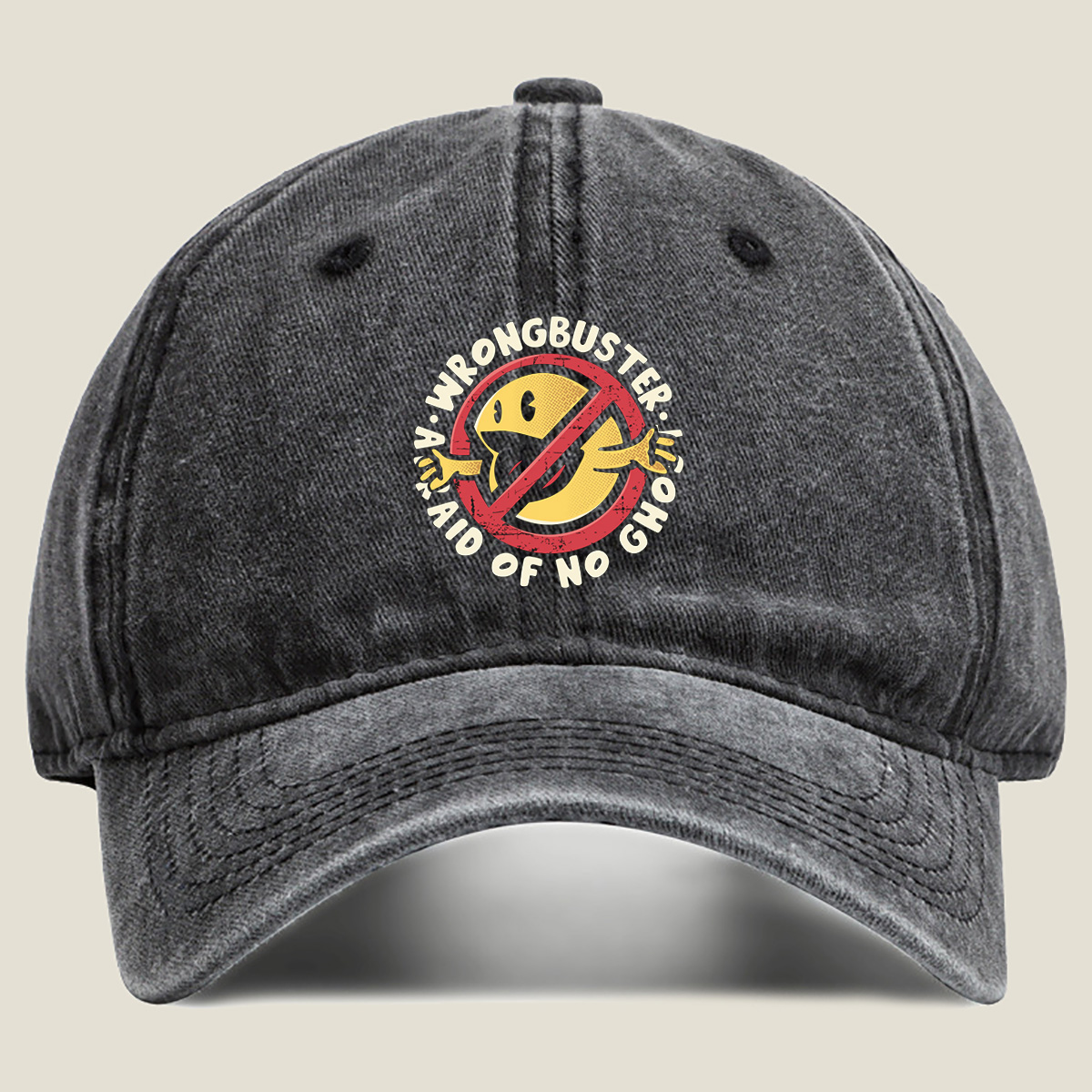 Pac-Man Wrongbuster: Afraid of No Ghost - Washed Denim - Baseball Cap