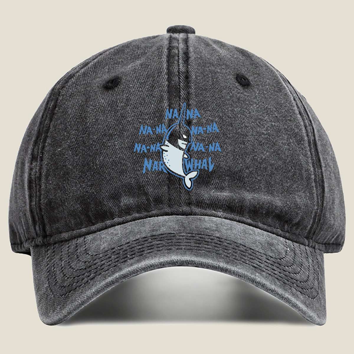 Na-Na-Na-Na-Narwhal - Washed Denim - Baseball Cap