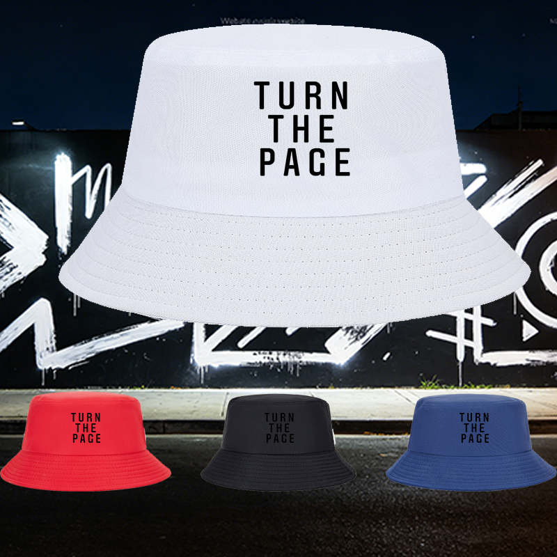 Unisex Fisherman Hat Turn The Page Print Design Classic Bucket Hat for Outdoor Activities and Casual Wear Adults Men Women Fashion Sun Protection Hat