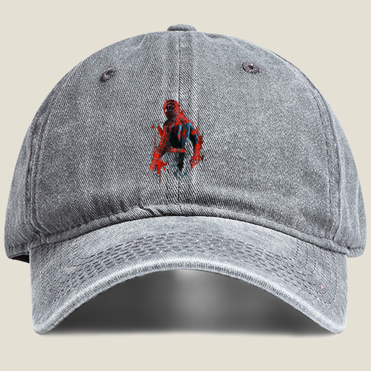 Spider-Man: The Web-Slinger in Red and Blue - Washed Denim - Baseball Cap