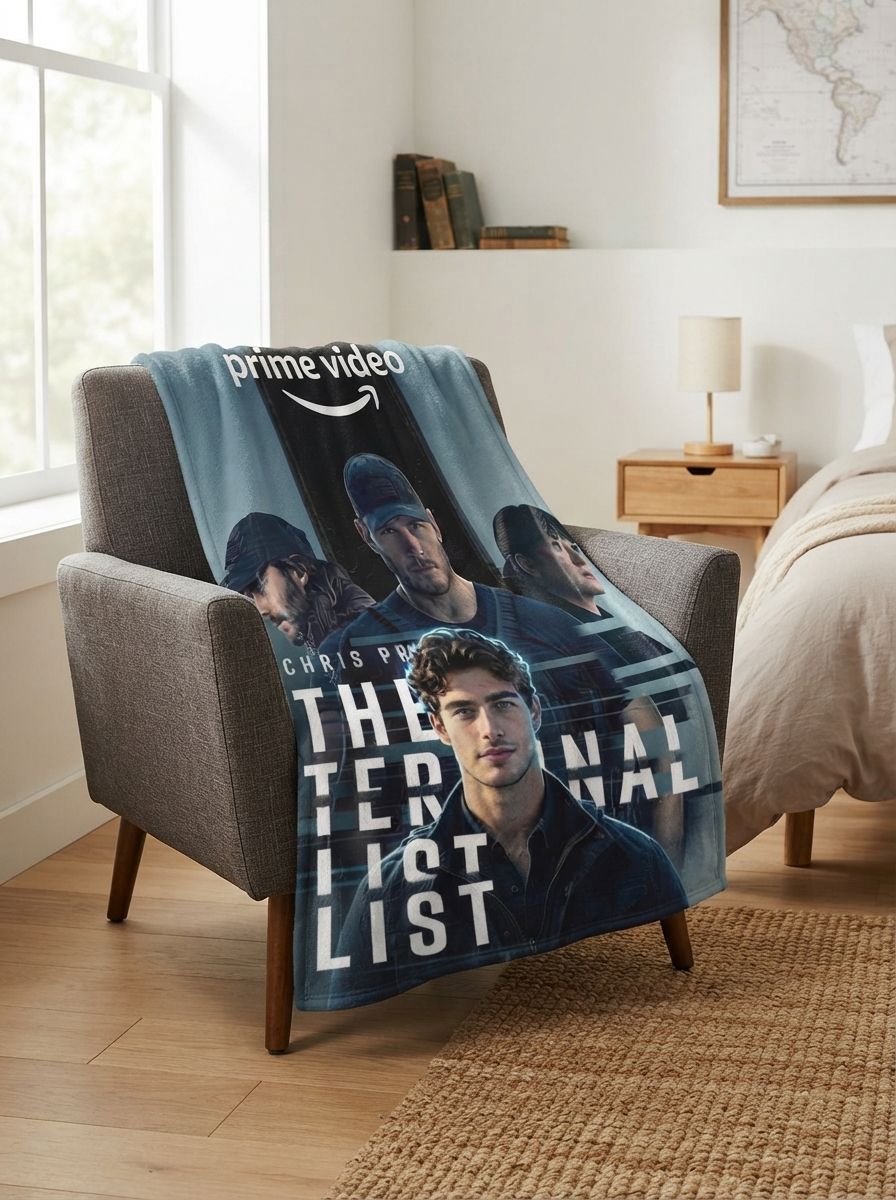 Custom Face Photo Flannel Fleece Blanket Personalized Action Thriller Movie Poster Throw Lightweight Anti-Pilling Cozy