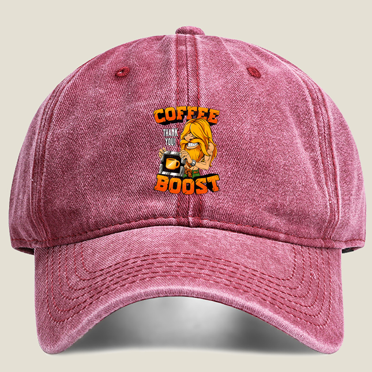 Coffee Boost - Thank You! - Washed Denim - Baseball Cap