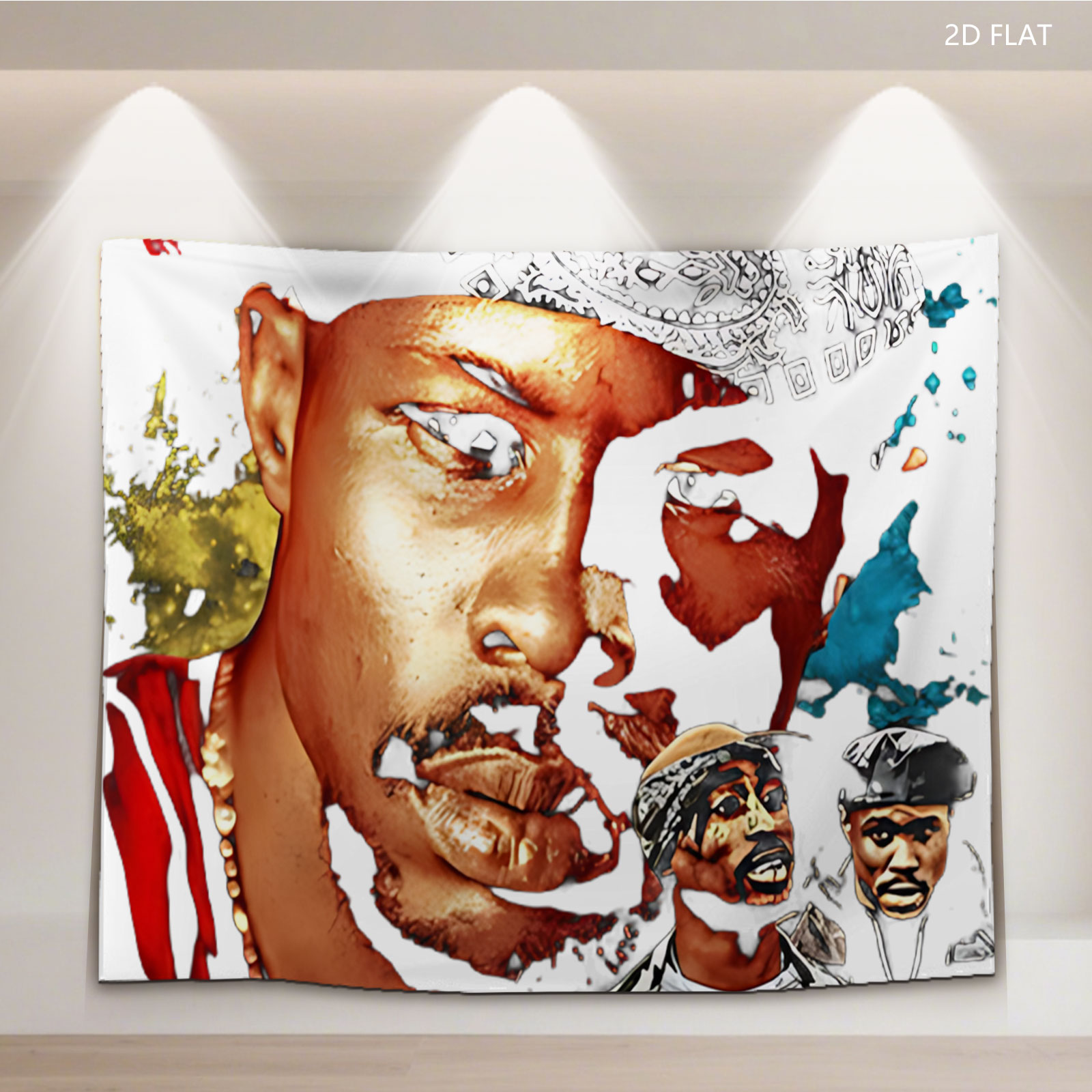 Wood Harris: Urban Icon with Bandana and Camo Style - Tapestry
