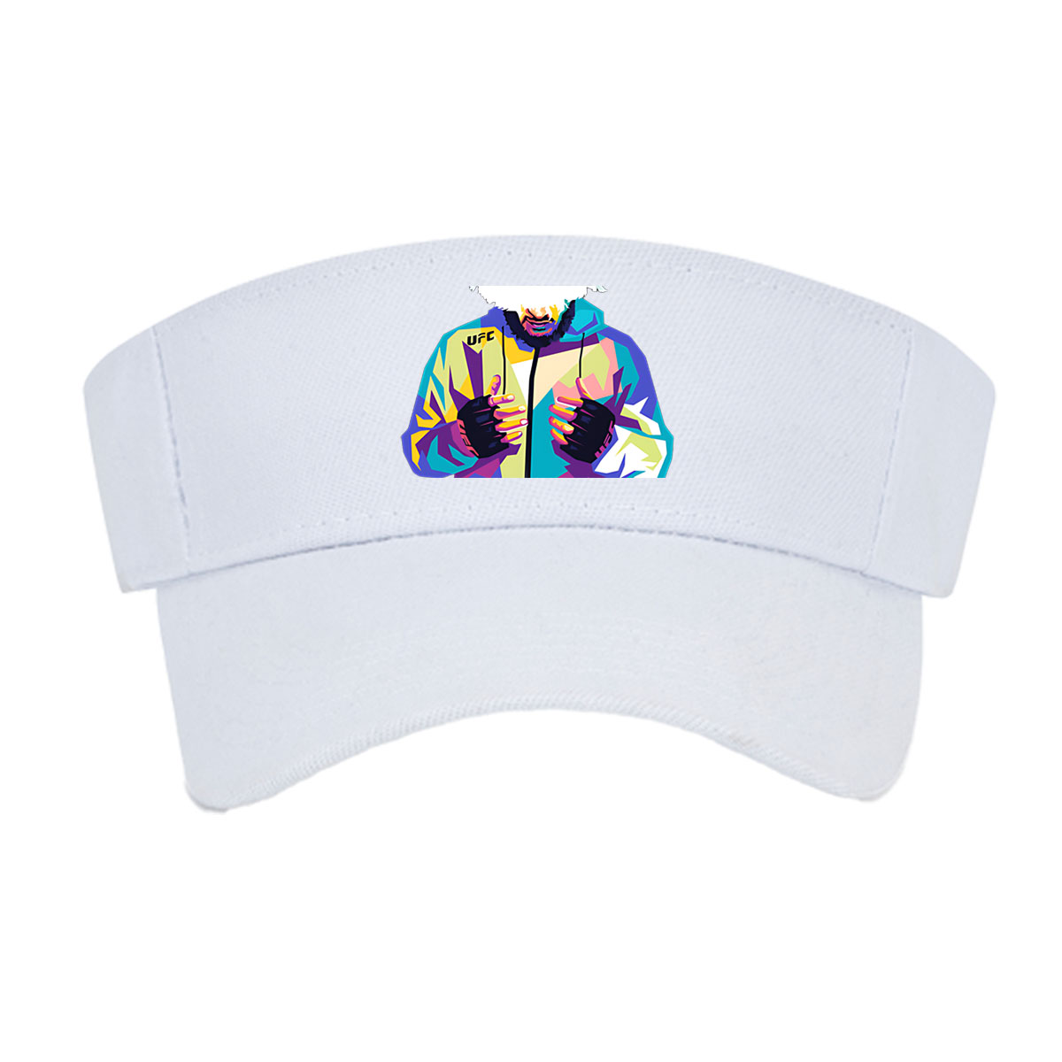 Bismillah: UFC Fighter with Vibrant Jacket and Afro Hairstyle -  Visor cap