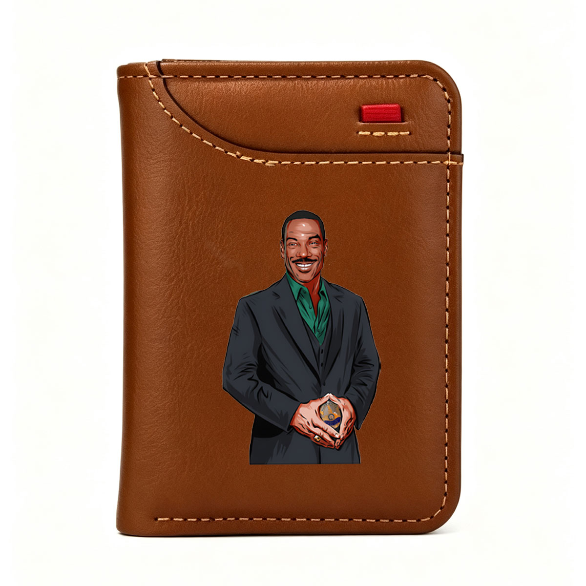 Steve Harvey Holding a Golden Trophy - Vertical Style Wallet