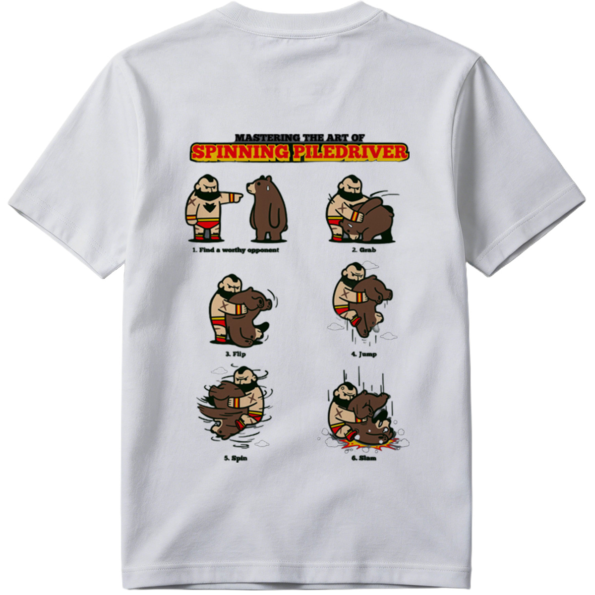 Mastering the Art of Spinning Piledriver: Wrestler vs Bear - Tee