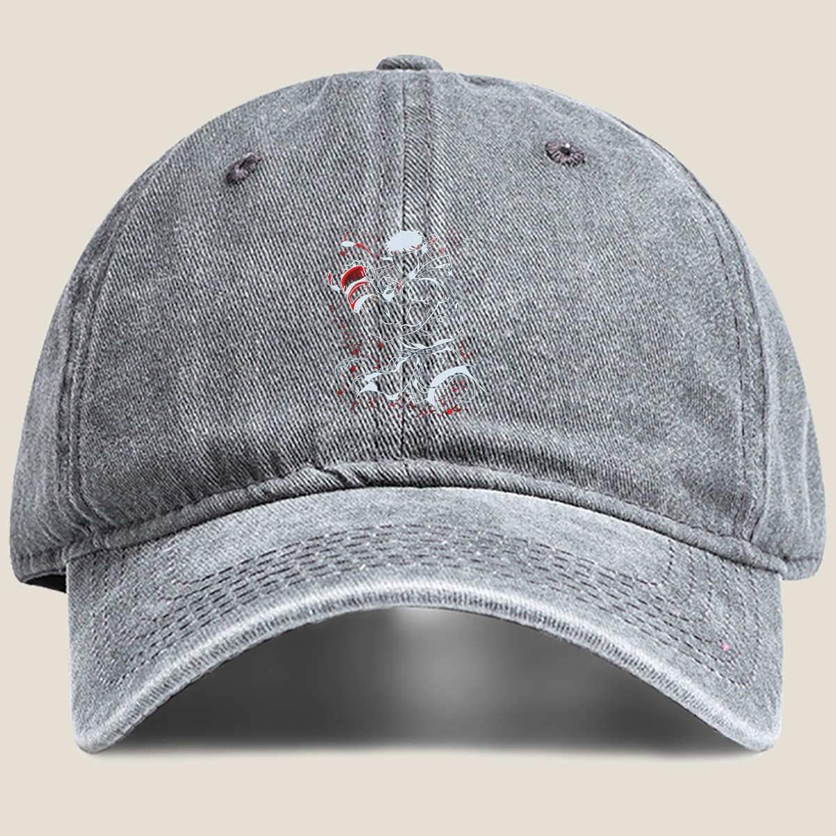 Naruto: Gaara in Battle Pose - Washed Denim - Baseball Cap
