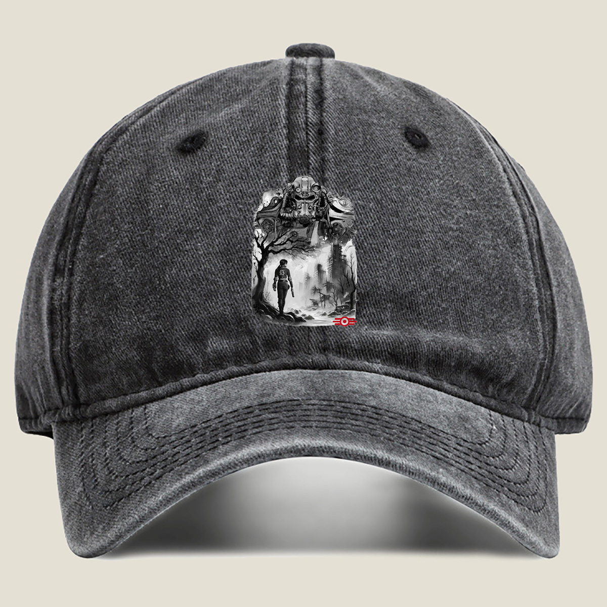 Fallout: Vault Dweller and Power Armor - Washed Denim - Baseball Cap