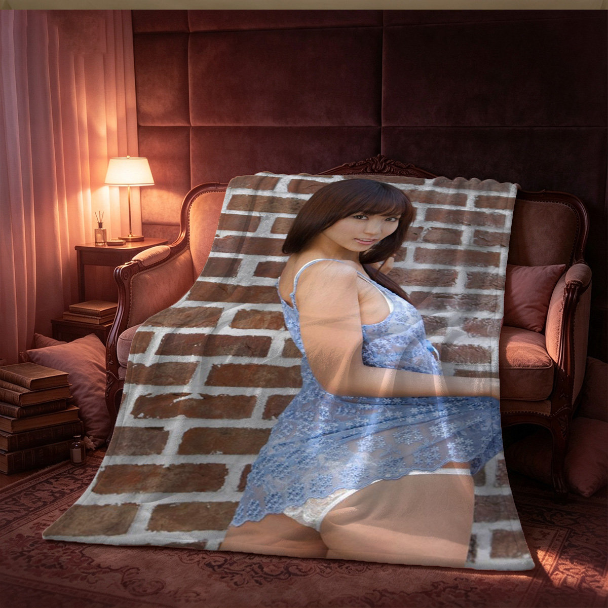 Emma Watson Nude on Couch - Blanket