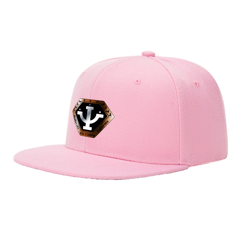Flat Brim Baseball Cap Psychedelic Psi Corps Logo Print Streetwear Underground Skate Style for Basketball Court Skate Park Urban Explorers and Hip Hop Artists
