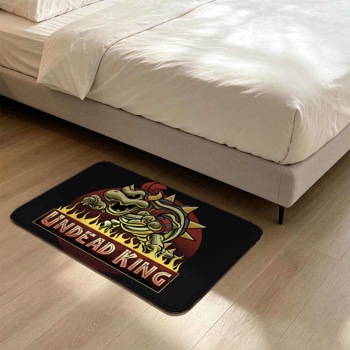 Undead King: Bowser's Skeletal Reign - Flannel floor mat