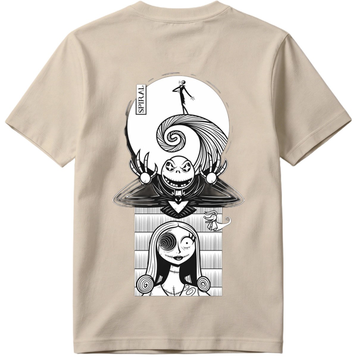 The Nightmare Before Christmas: Jack Skellington and Sally Spiral Art - Tee