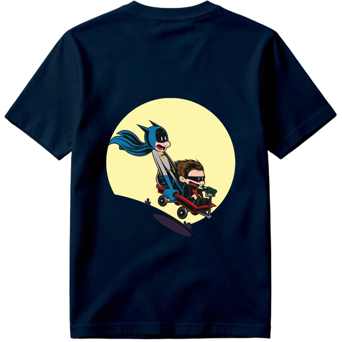 Batman and Robin in a Red Wagon - Tee