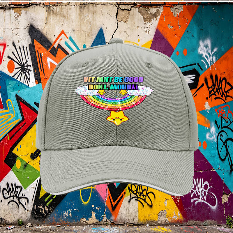 Unisex Classic Sandwich Hat with Rainbow Star Print 