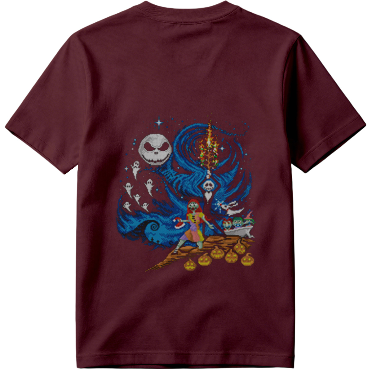 The Nightmare Before Christmas: Jack Skellington and Sally in a Magical Night Scene - Tee