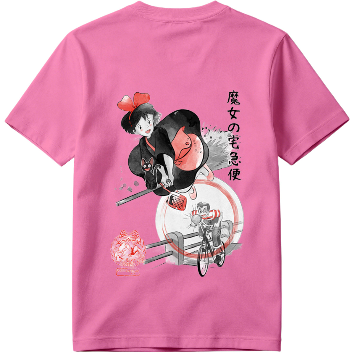 Kiki's Delivery Service: Kiki and Jiji on Broomstick with Delivery Man - Tee