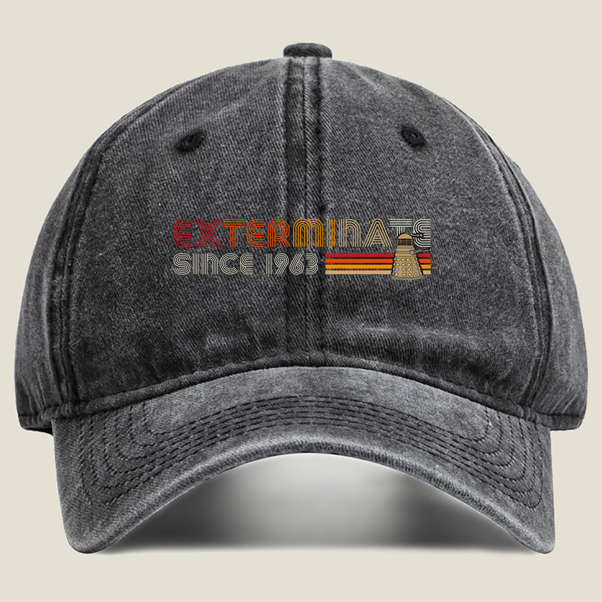 Daleks Exterminate Since 1963 - Washed Denim - Baseball Cap