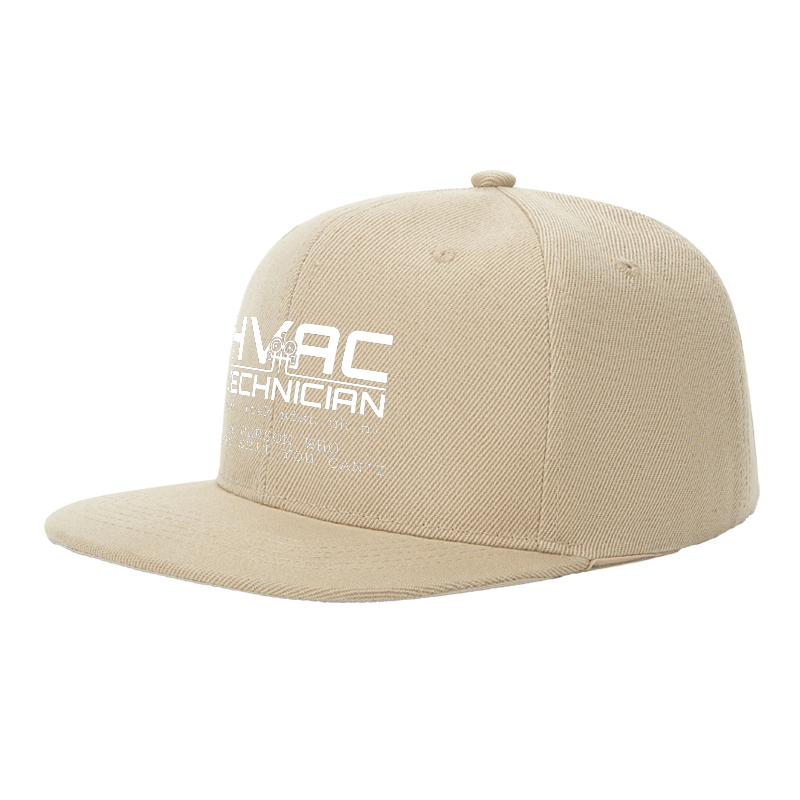 Flat Brim Baseball Cap HVAC Technician Print Streetwear Underground Skate Style For Basketball Court Skate Park Urban Lifestyle Skaters Rappers Streetwear Enthusiasts