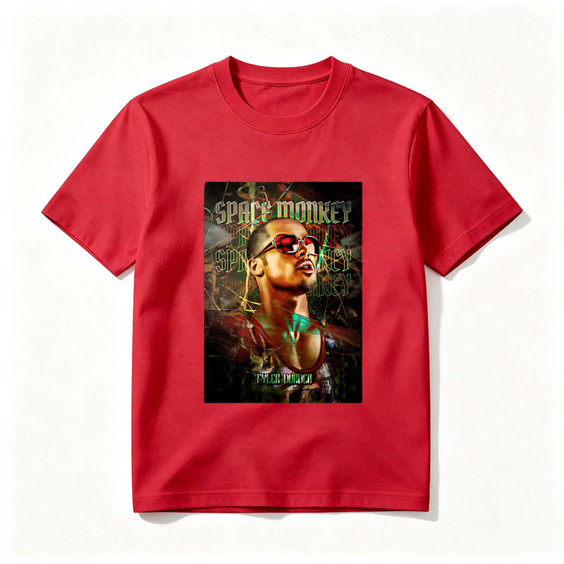 Tyler Durden in Space Monkey: A Futuristic Portrait - Tee