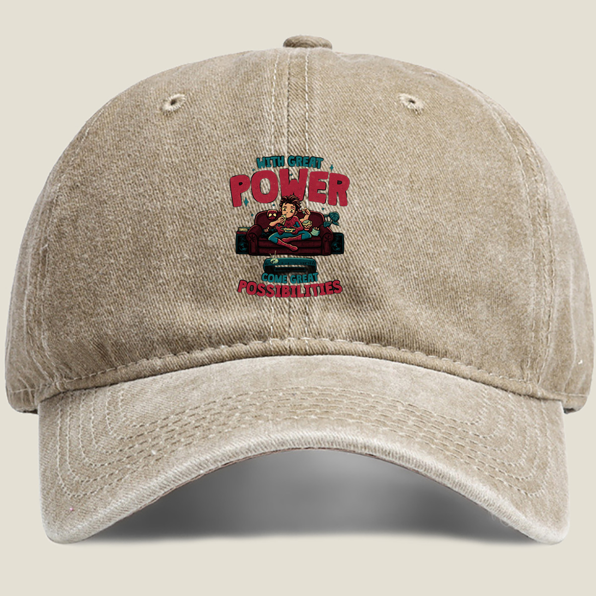 Spider-Man: With Great Power Come Great Possibilities - Washed Denim - Baseball Cap