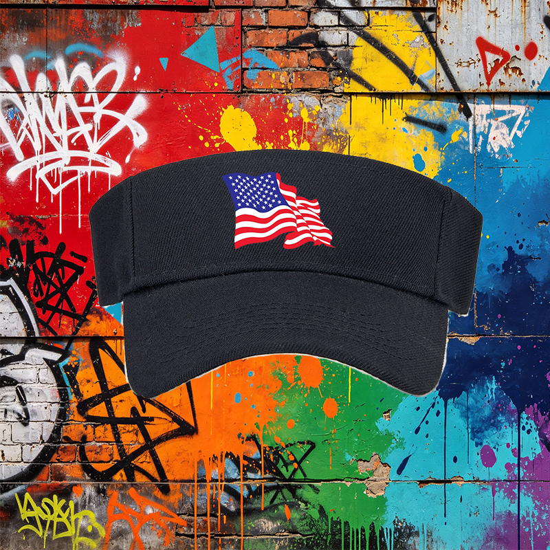 Unisex Classic Mesh Sun Hat with American Flag Print - Lightweight Breathable Cap for Outdoor Activities, Perfect for Men and Women Enjoying Patriotic Events, Beach, Camping, or Festivals