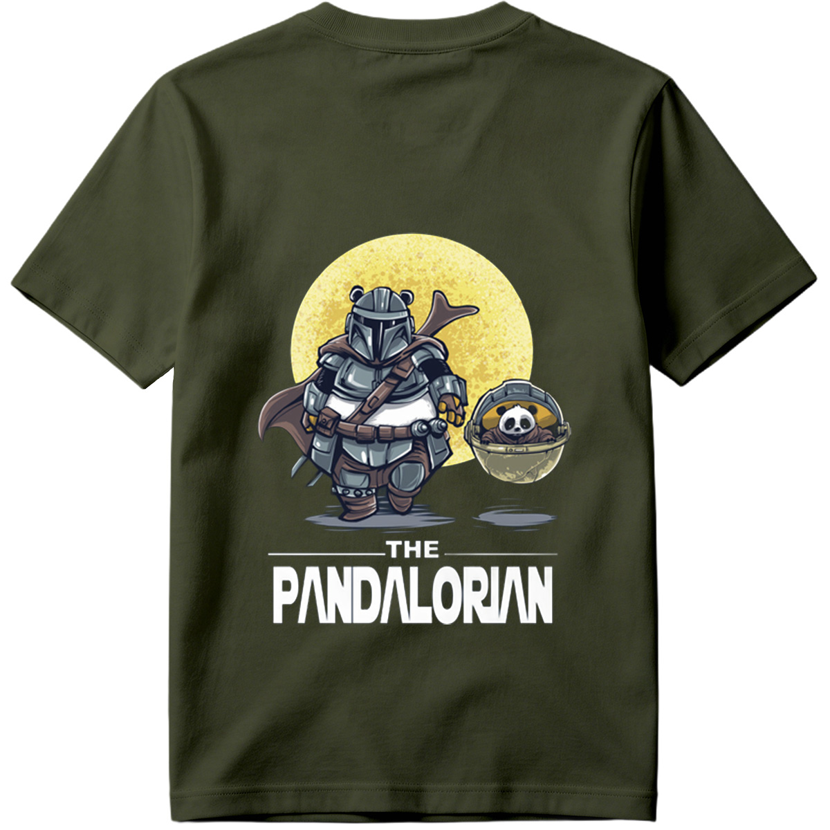 The Mandalorian with a Panda in the Child's Pod - Tee