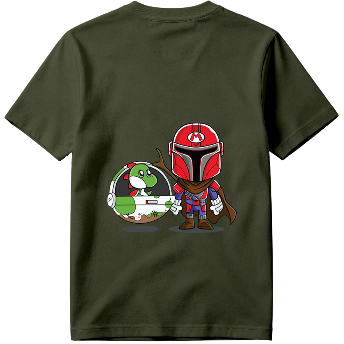 Mario Mandalorian with Yoshi in Space Pod - Tee