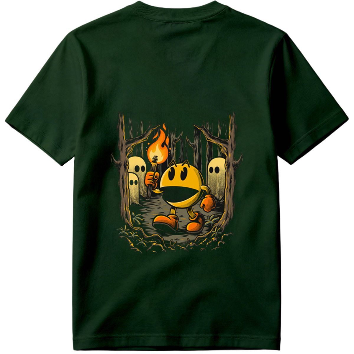 Pac-Man in the Haunted Forest - Tee