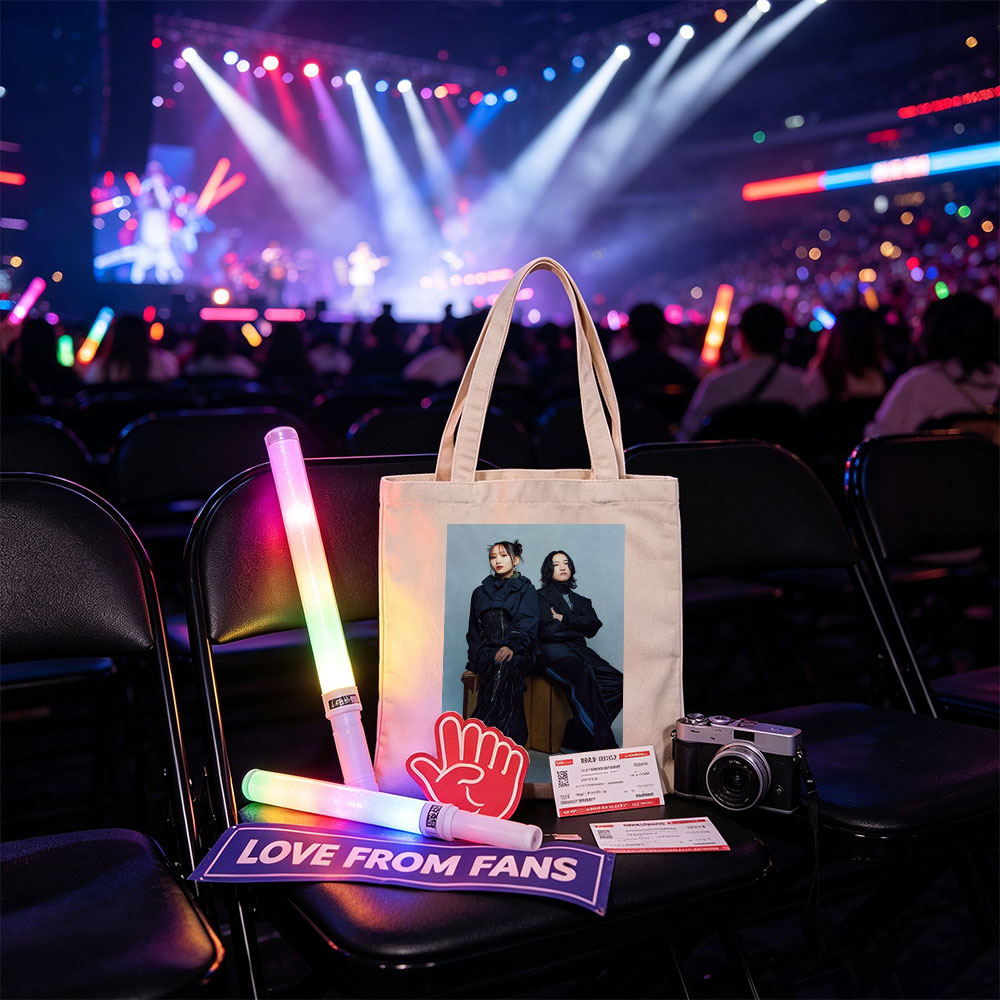 YOASOBI in a Stylish Studio Portrait Featuring Two Members Dressed in Dark, Edgy Fashion Sitting on Wooden Crates Against a Neutral Background - Canvas tote bags