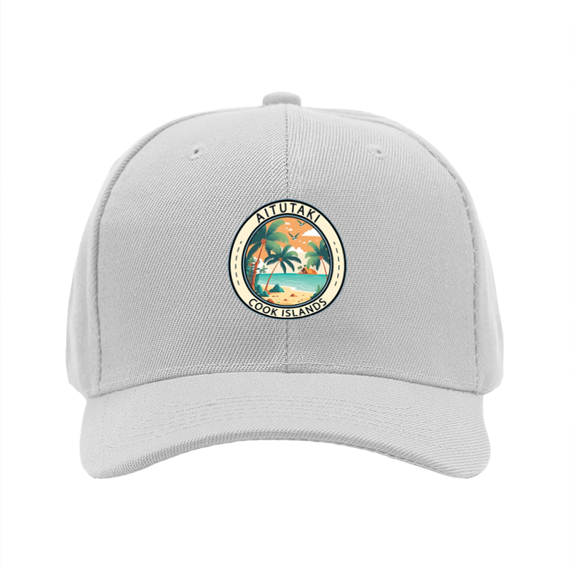 1pc New Baseball Cap with Aitutaki Cook Islands Tropical Beach Print Adjustable Unisex Hat for Outdoor Travel Vacation Sun Protection Adults Casual Wear