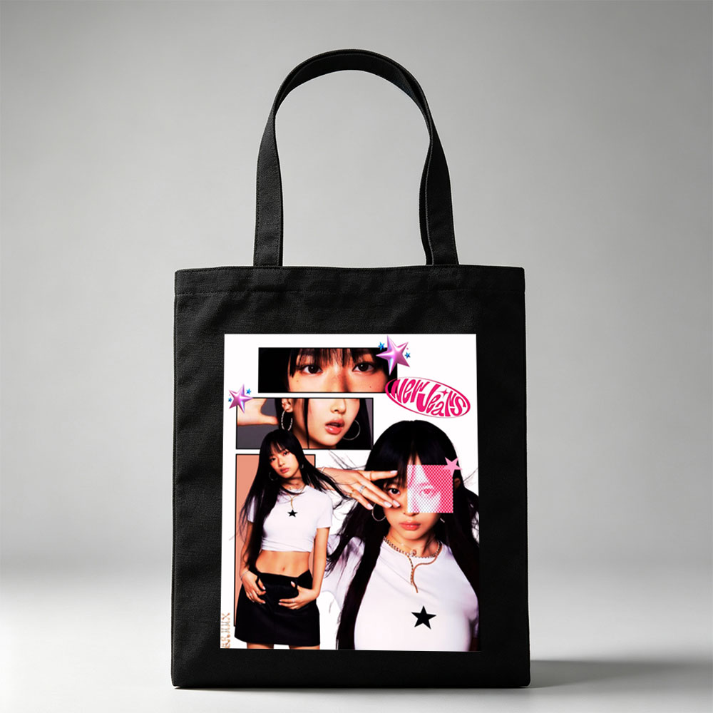 Hanni of NewJeans in a Stylish Collage Featuring Close-Up Shots and Fashionable Outfits - Canvas tote bags
